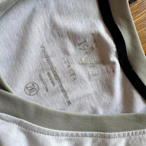 Versace V 1969 Italia Pocket T‎ Shirt Men 2XL White Gray Short V Neck Designer - Picture 4 of 5
